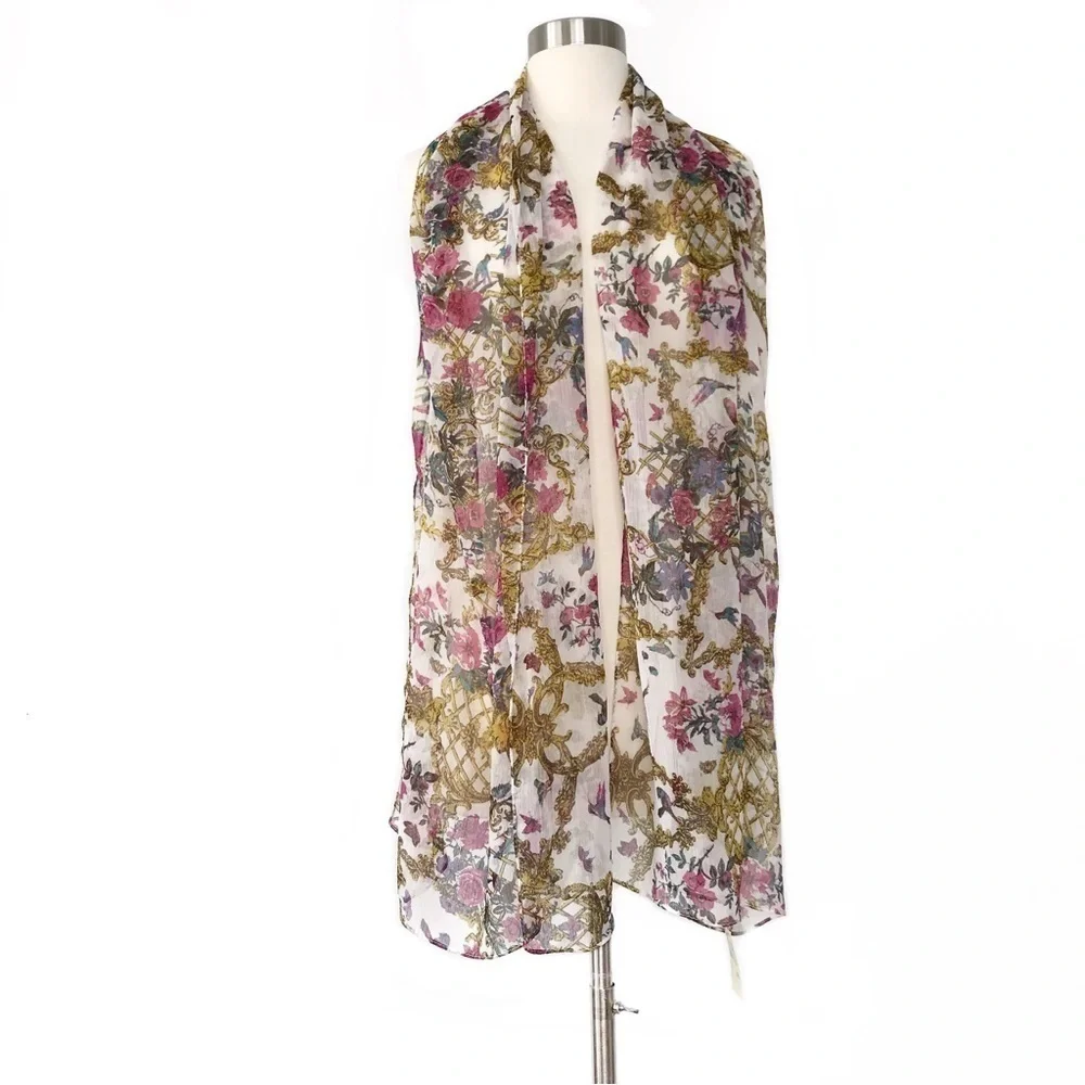 MAX EDITION Floral Lightweight Scarf NWT